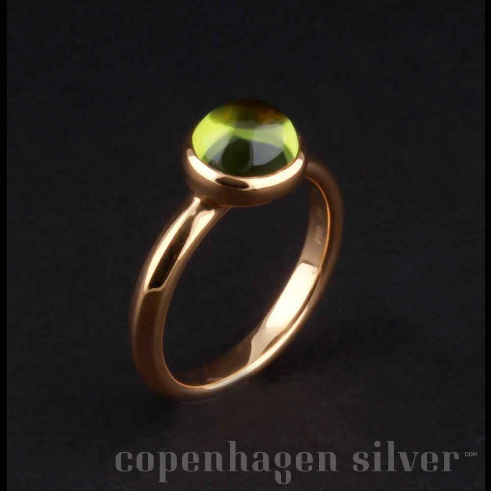 doel Verplicht G GEORG JENSEN Gold Ring with Peridot # 1567B | Copenhagen Silver