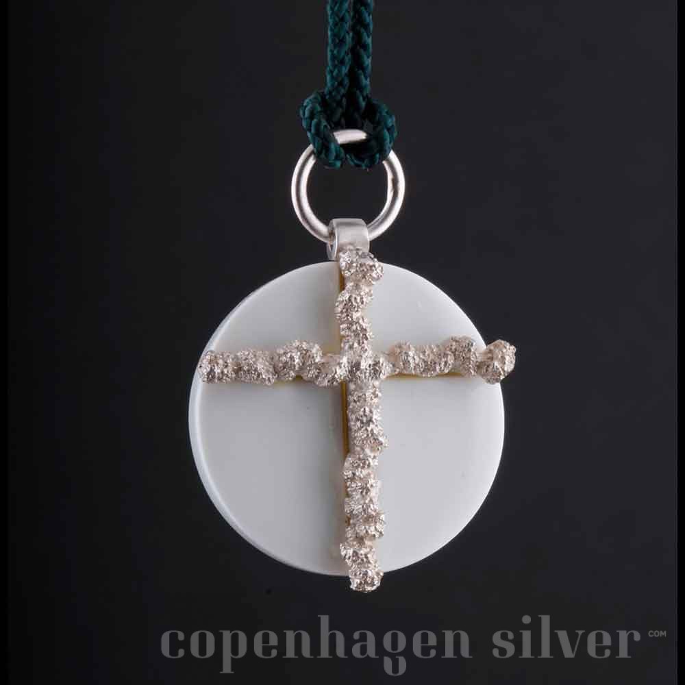 Royal Copenhagen / Anton Michelsen Cross Pendant in Sterling Silver an