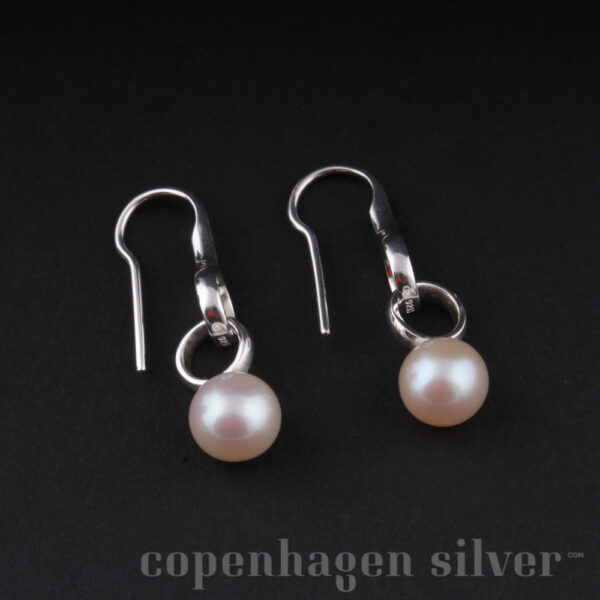 Georg Jensen Sterling Silver Sphere Ear Hooks # 473B | Copenhagen Silver