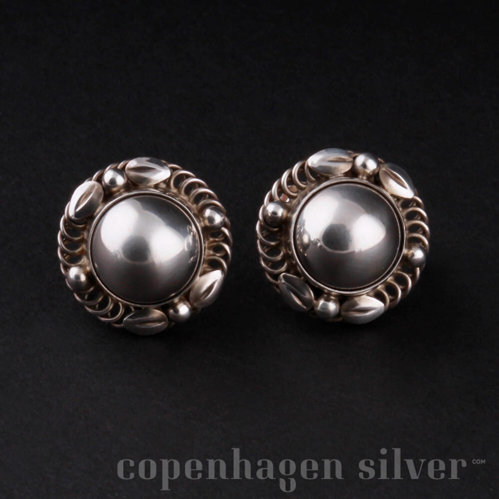 Georg Jensen Sterling Silver Ear Screws # 39B | Copenhagen Silver