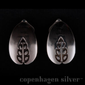 Vintage Georg Jensen Screw Back Earrings # 65 A, Sterling Silver. Design  KristianMoehl-hansen. —