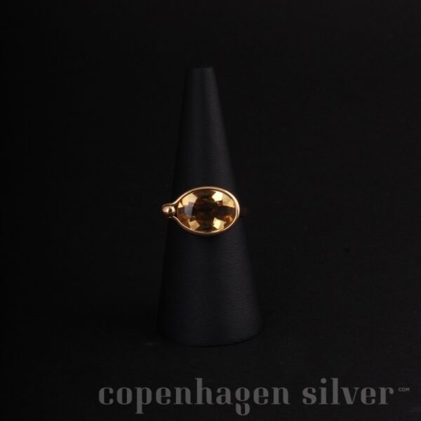 Georg Jensen Savannah Gold Ring with Citrine # 1506B | Copenhagen Silver