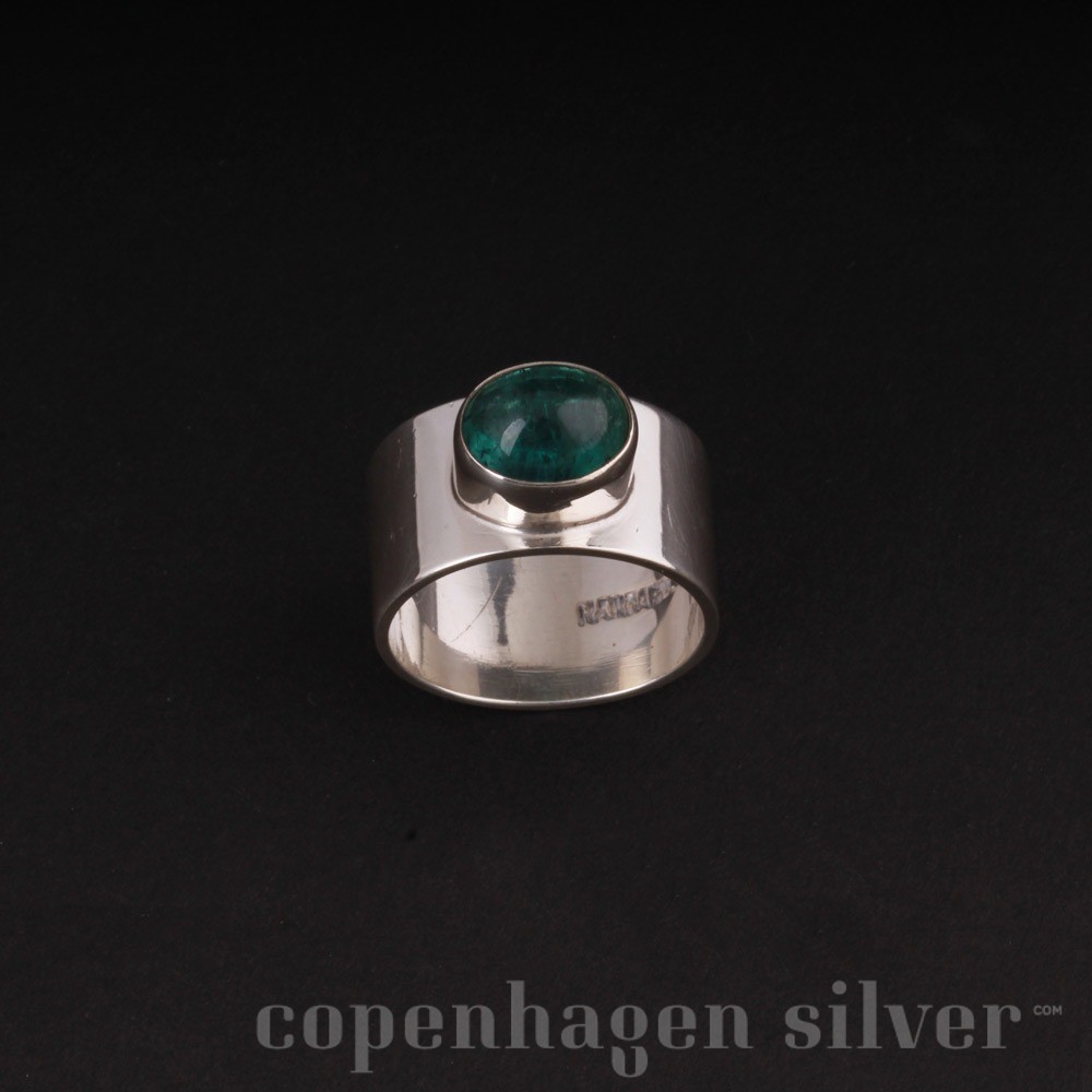 Vintage Sterling Silver Green Stone Ring Vintage Ring