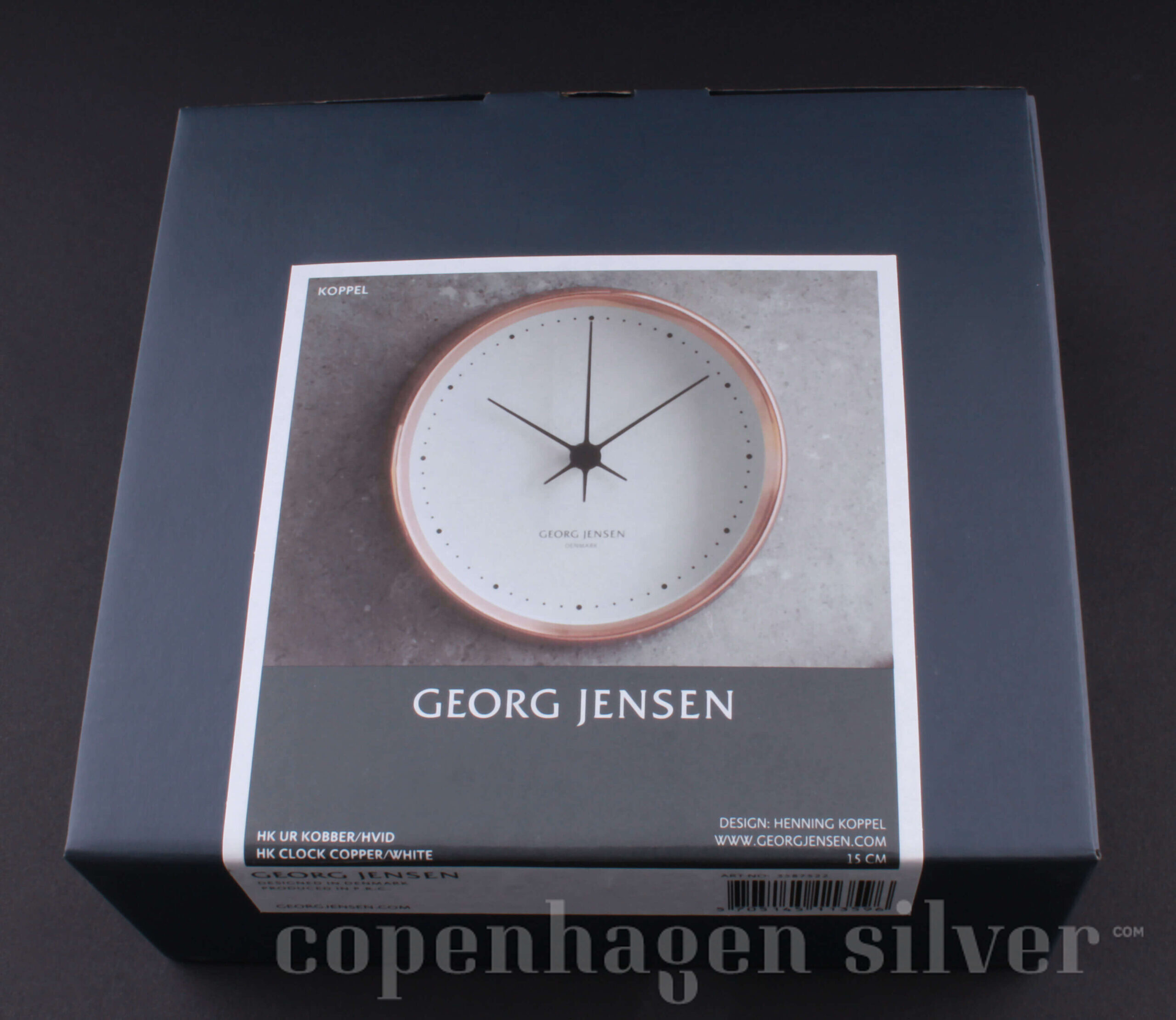 GEORG Wall Copper / White Dial. Henning Koppel | Copenhagen Silver