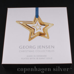 2006 Starry Winter Night CHRISTMAS MOBILE 24 carat gold plated GEORG JENSEN Box 