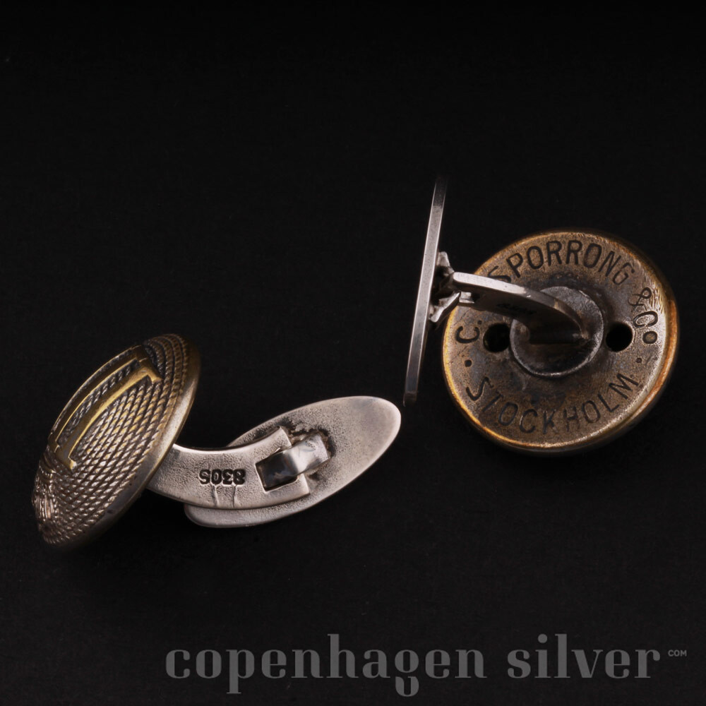 Silver CC cufflinks